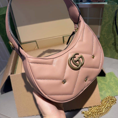 Gg Marmont Half-Moon Shoulder Bag