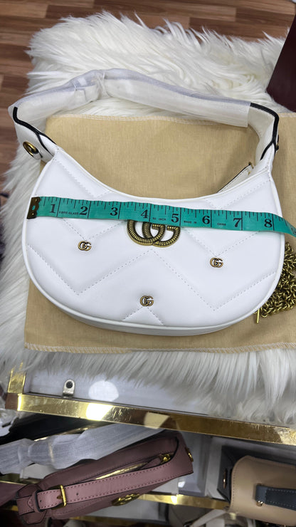 Gg Marmont Half-Moon Shoulder Bag