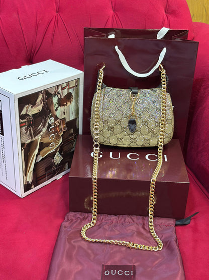 Gg Shimmer Chain Shoulder Bag