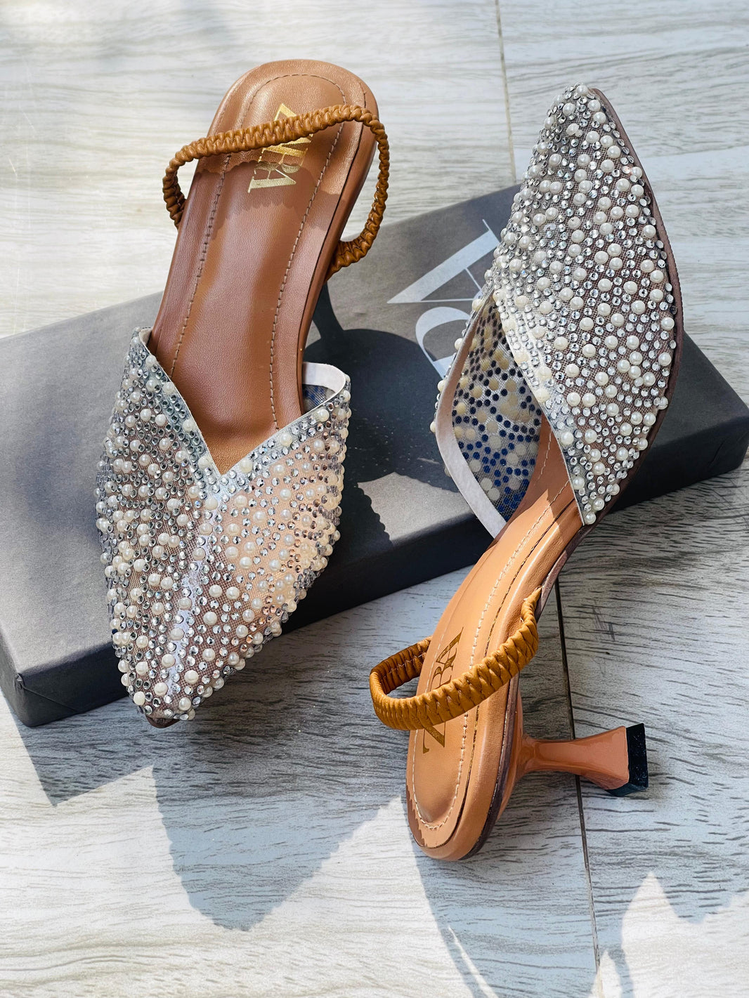 Zara Pearl Heels