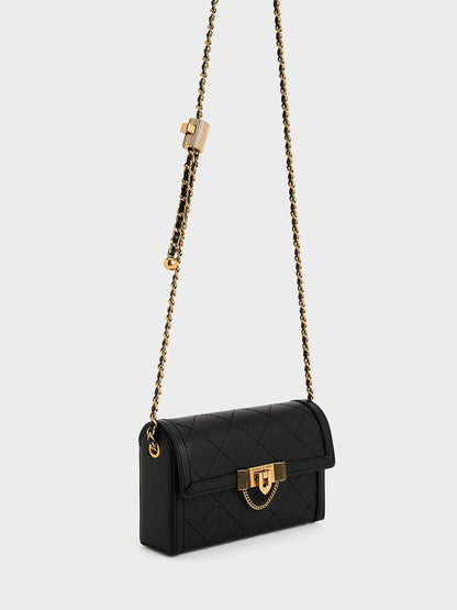 Charles & Keith Tallulah Quilted Push-Lock Clutch