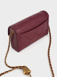 Charles & Keith Tallulah Quilted Push-Lock Clutch