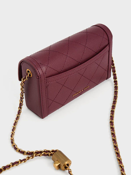Charles & Keith Tallulah Quilted Push-Lock Clutch