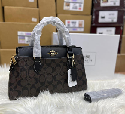 Coach Darcie Carryall Bag In Blocked Signature Canvas