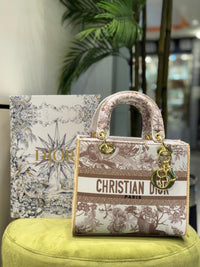 Lady Dior Embossed Handbag