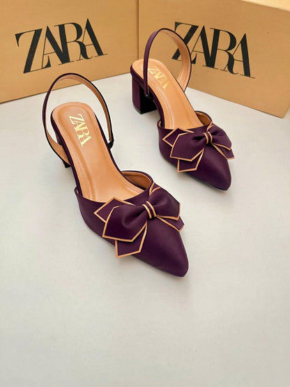 Zara Bow Flip Block Heel