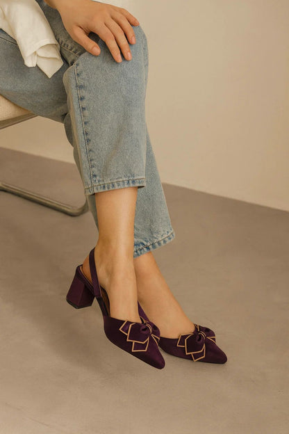 Zara Bow Flip Block Heel