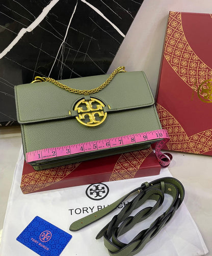 Tory Burch Flap Signature Leather Bag
