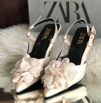 Zara Floral Heels