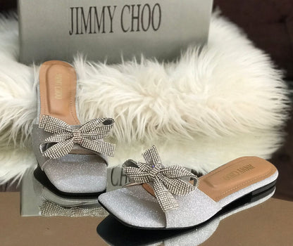Jimmy Choo Bow Embelished Flats