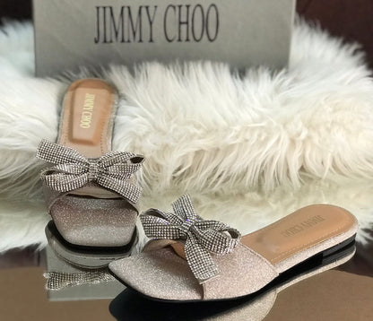 Jimmy Choo Bow Embelished Flats