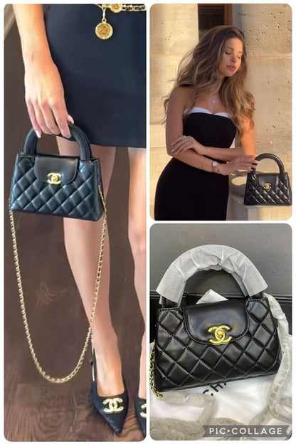 Chanel Shiny Age Calfskin Quilted  Kelly Shopper Bag