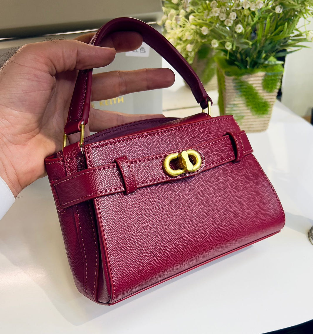 Cd Top Handle Cowhide Bag