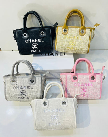 Chanel Canvas Top Handle Bag