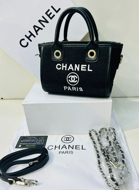 Chanel Canvas Top Handle Bag