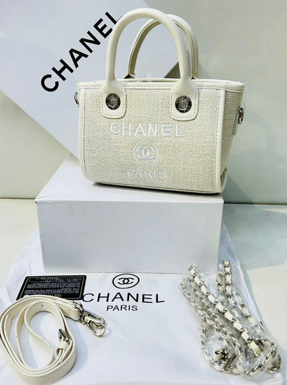 Chanel Canvas Top Handle Bag