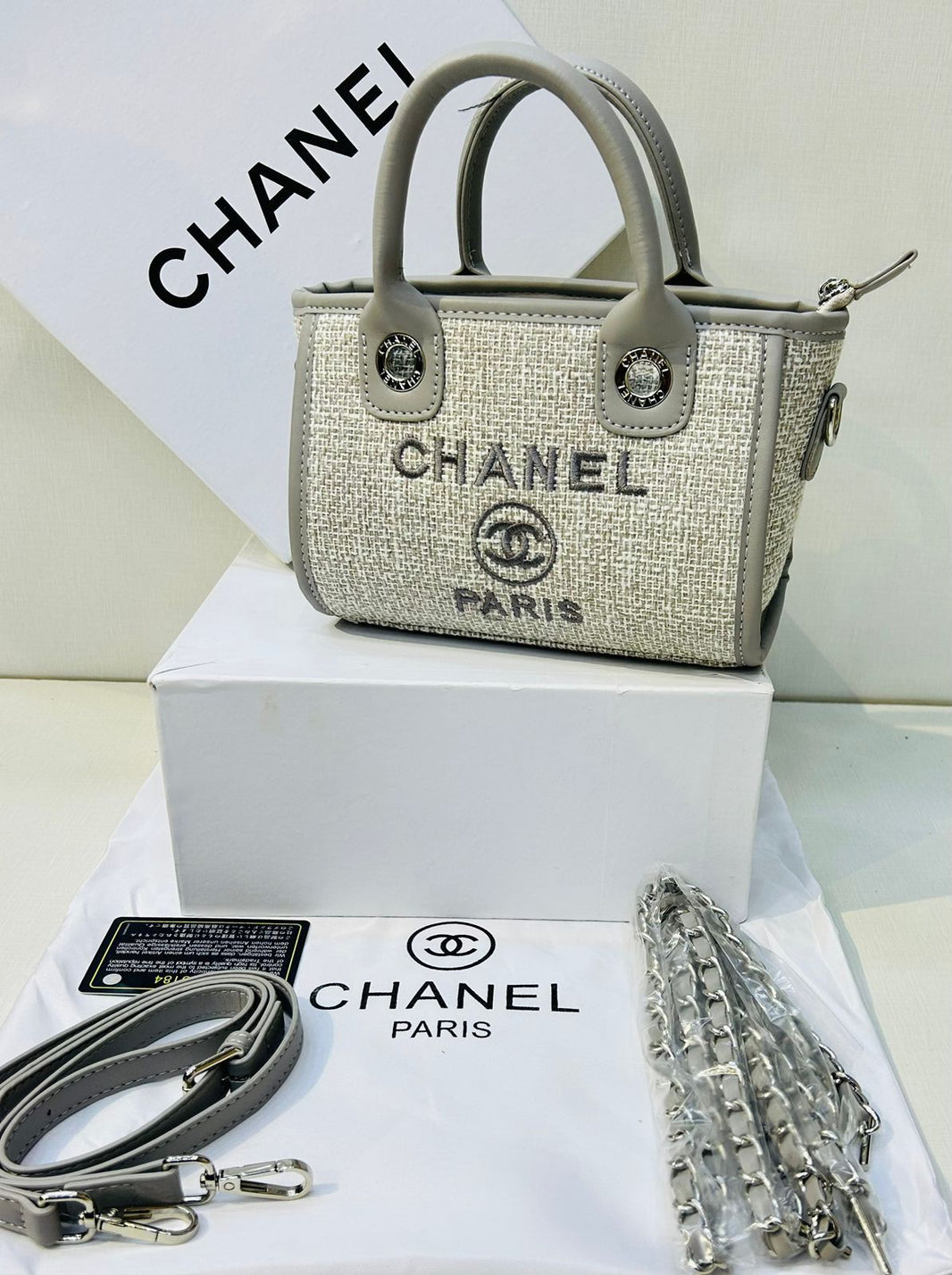 Chanel Canvas Top Handle Bag