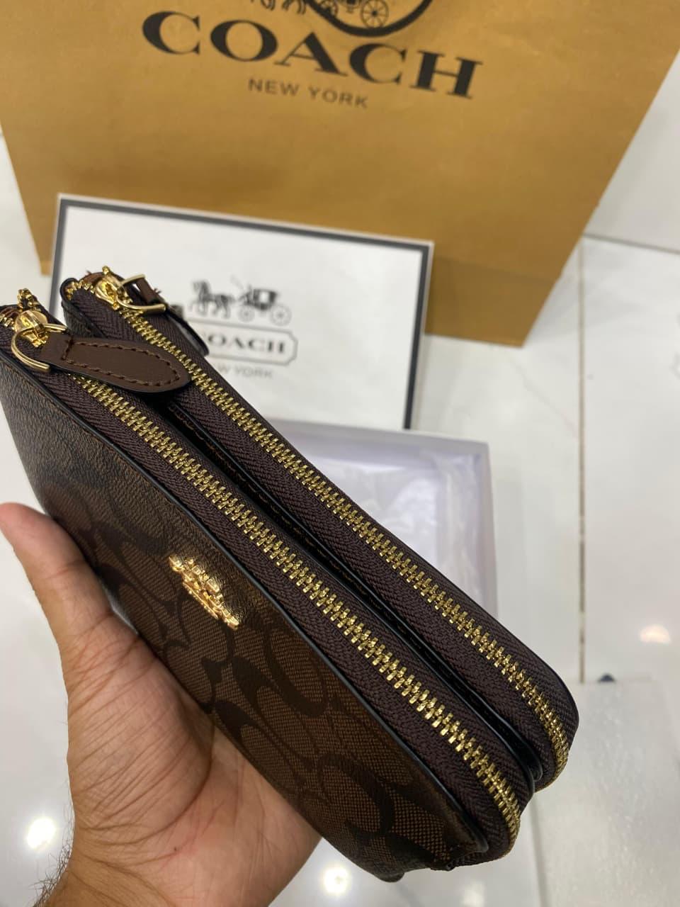 Coach Two Zipper Pouch