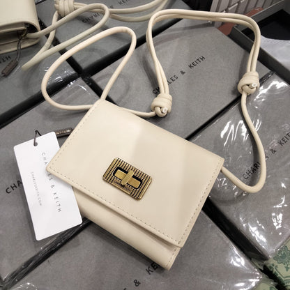Charles and Keith Edna Turn-Lock Knotted-Strap Wallet