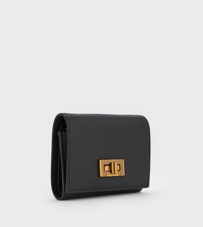 Charles and Keith Edna Turn-Lock Knotted-Strap Wallet