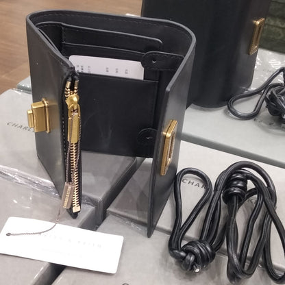 Charles and Keith Edna Turn-Lock Knotted-Strap Wallet