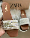 Zara Pearl Slides
