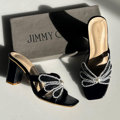 Zara Pearl Block Heels