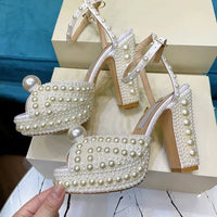 Jc Sacaria 120 embellished satin platform Heels