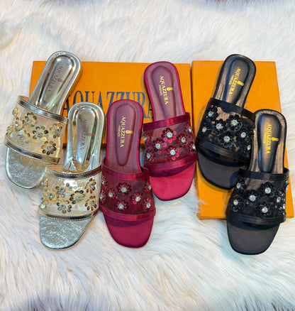 Aquazurra Floral Flats