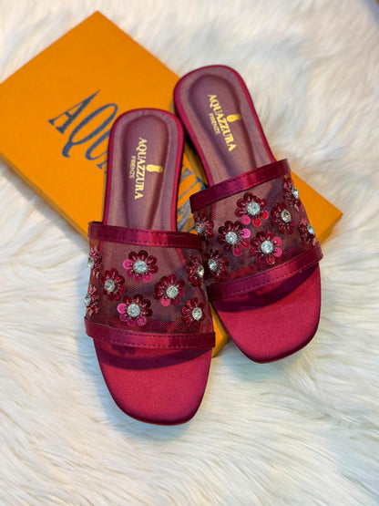 Aquazurra Floral Flats