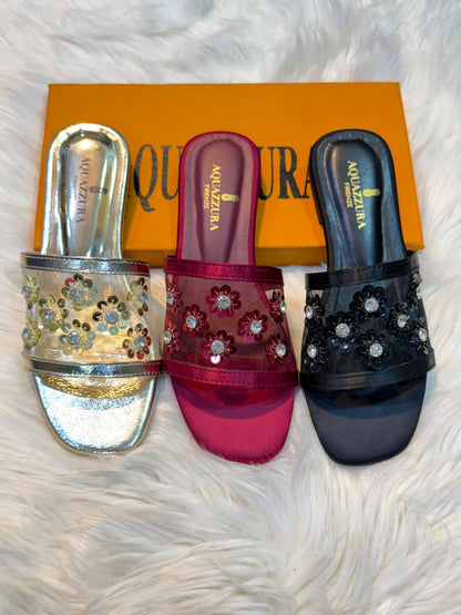 Aquazurra Floral Flats