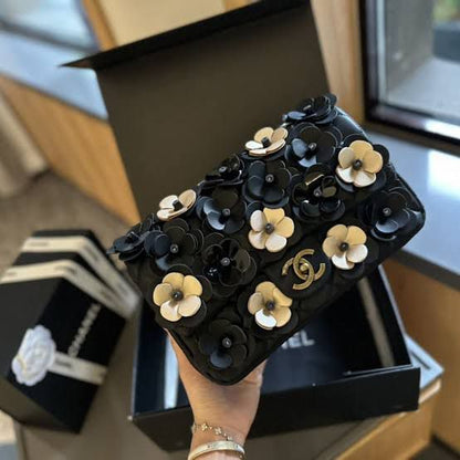 Chanel  Rectangular Camellia Flap Bag