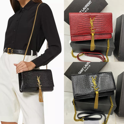 Ysl Crocodile Tassel Bag