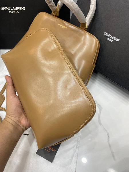 Ysl Sac de jour Leather Bowling Bag