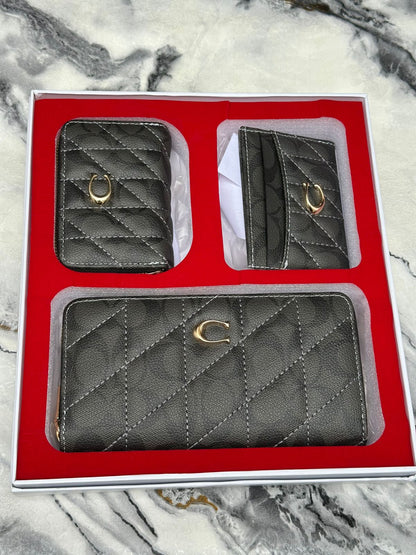 Coach Three Piece Wallet Set