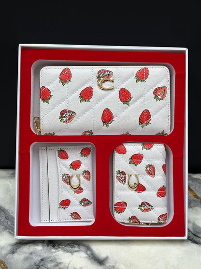Coach Three Piece Wallet Set