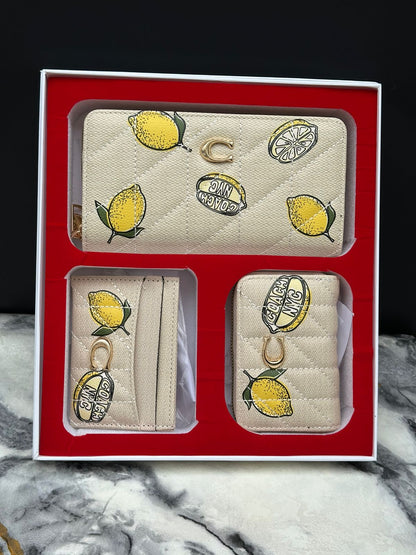 Coach Three Piece Wallet Set