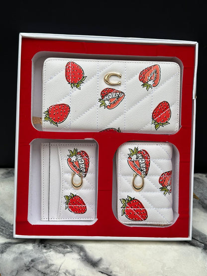 Coach Three Piece Wallet Set