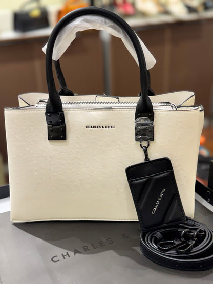 Charles & Keith Cameron Double Top Handle Bag