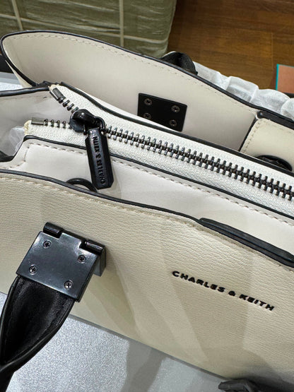 Charles & Keith Cameron Double Top Handle Bag