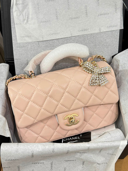 Chanel Quilted Mini Top Handle Flap Bag