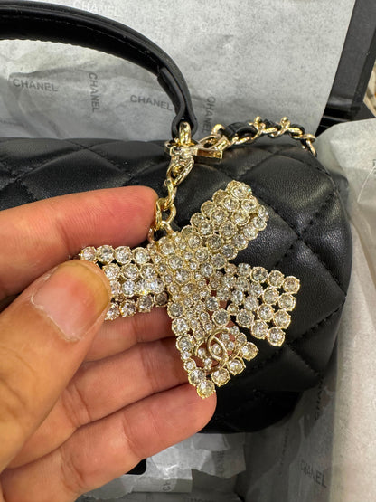 Chanel Quilted Mini Top Handle Flap Bag