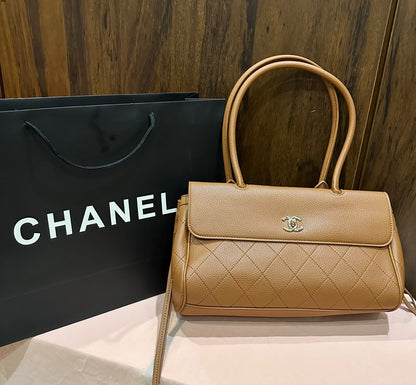 Cc Top Handle Quilted Bag