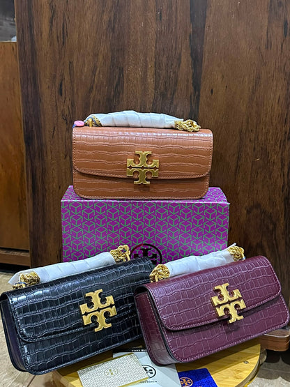 Tb Snake Quilted Crossbody Bag