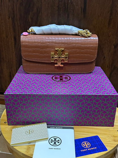 Tb Snake Quilted Crossbody Bag