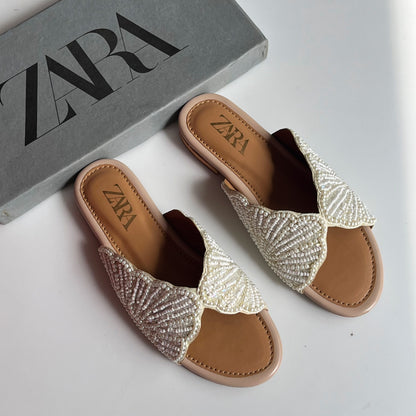 Zara Butterfly Pearl Sandals