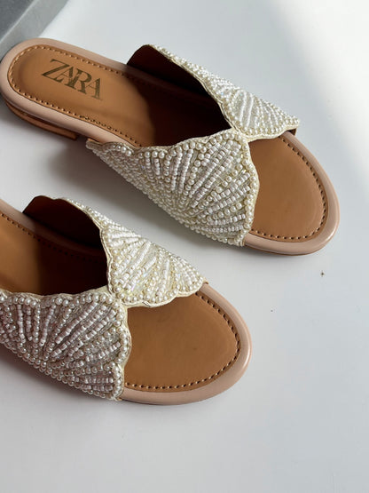 Zara Butterfly Pearl Sandals