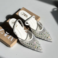Zara Embroidered Heels