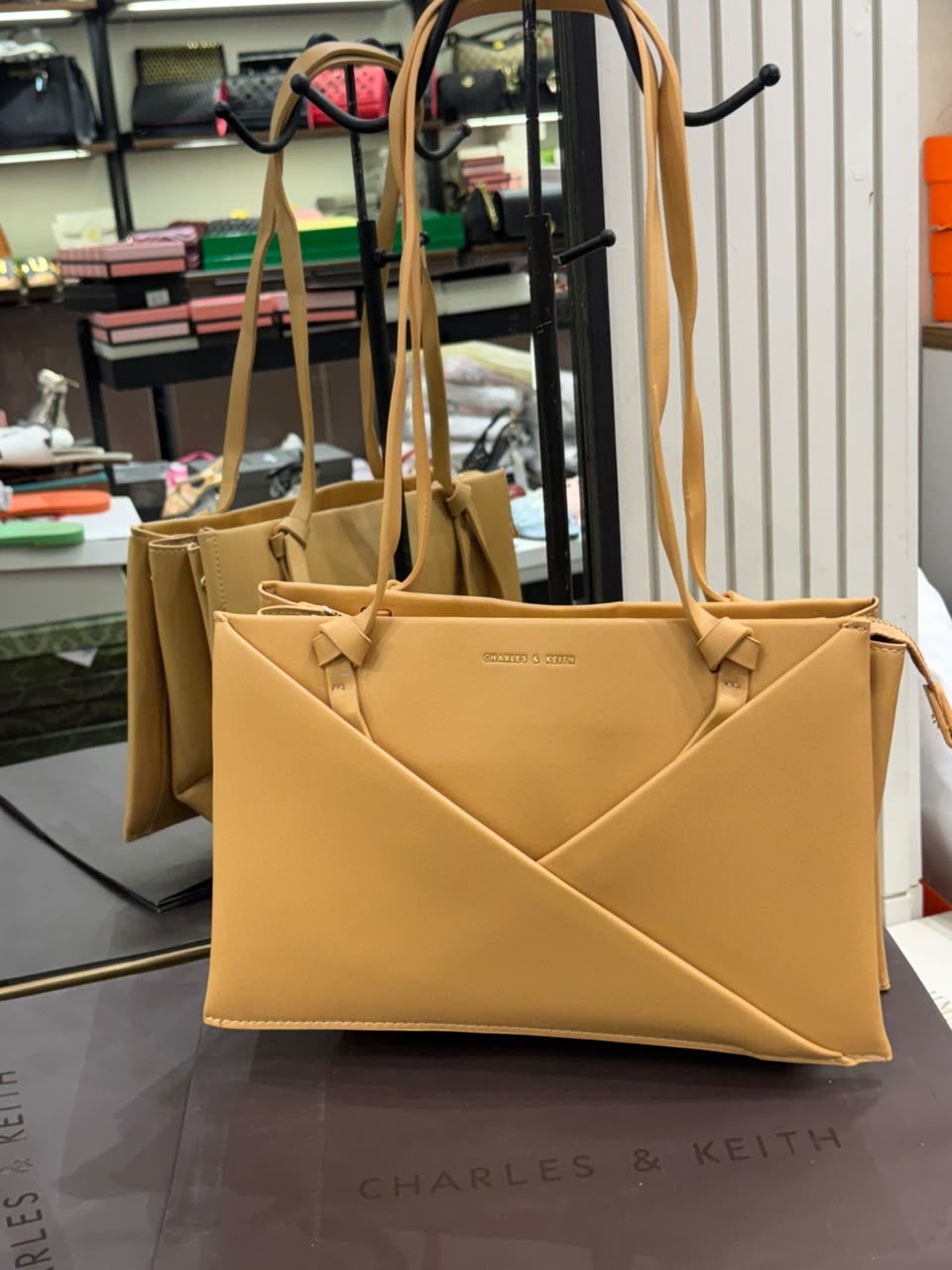 Charles & Keith Midori Geometric Tote Bag