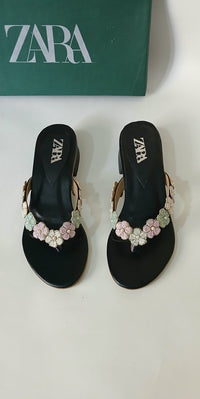 Zara Floral Kitten Heels